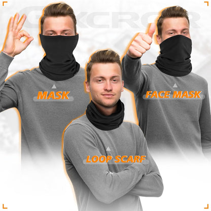 GXCROR Neck Warmer Winter Face Mask Fleece Neck Gaiter Ski Face Cover Cold Weather Scarf for Men & Women