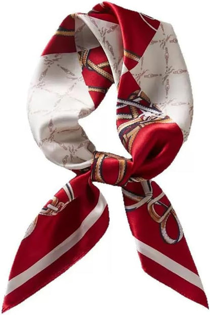 ANDANTINO 100% Mulberry Silk Square Scarf for Hair-25.6" X25.6'' Women Men Natural Silk Neckerchief Digital Printed Headscarf