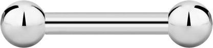 Forbidden Body Jewelry Nipple Barbell, Nipple Bars, Silver Nipplerings Piercing Surgical Steel 8G - 18G Straight Barbell Body Jewelry (Sold Individually)
