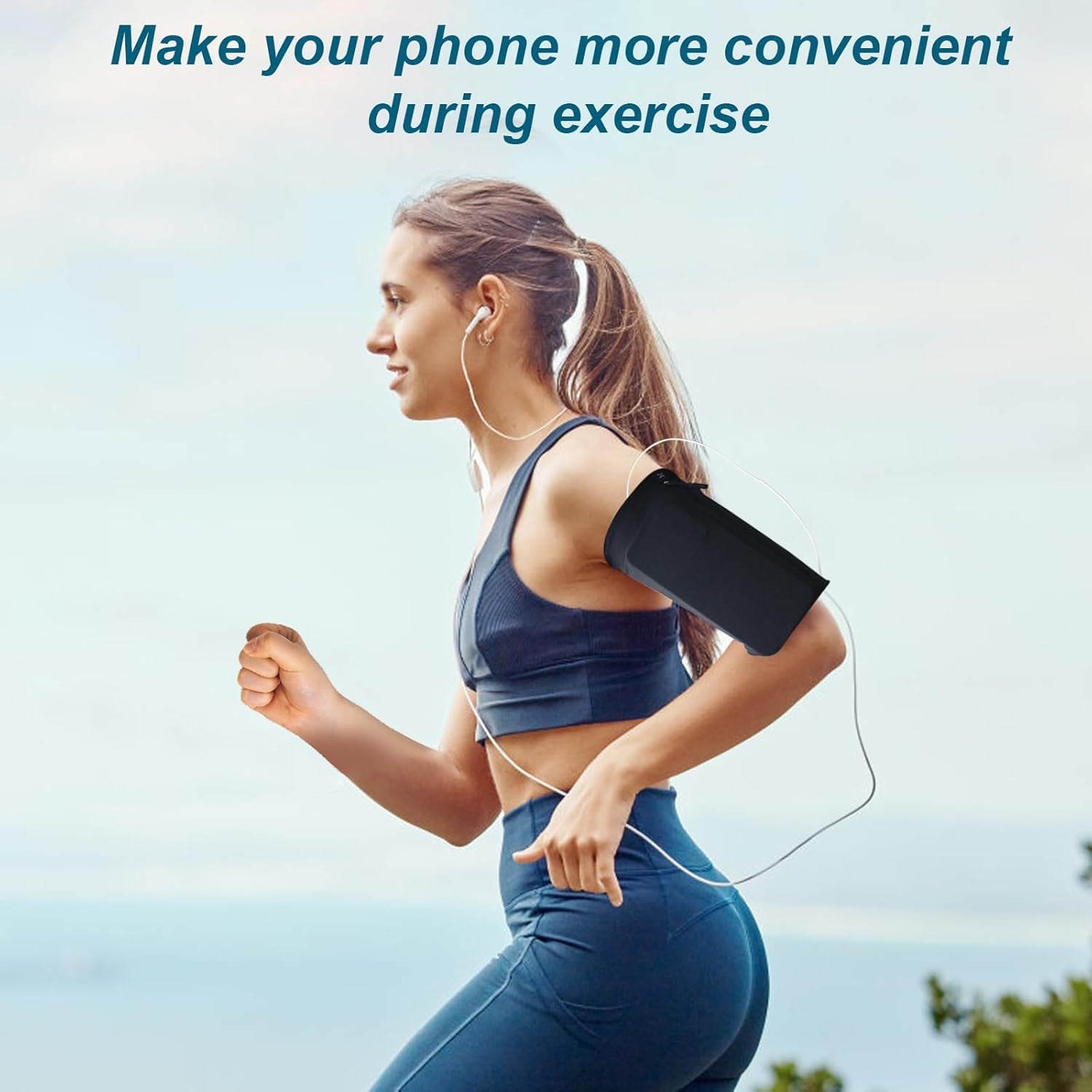 Water-resistant armband with zipper storage pocket
