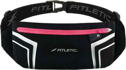 Fitletic Modern Sports Running Belt for Men & Women – Water Resistant Pouch - Fits All Smart Phones- Lightweight, Low Profile Design –Lycra Coated with Inner Card Organizer Pocket