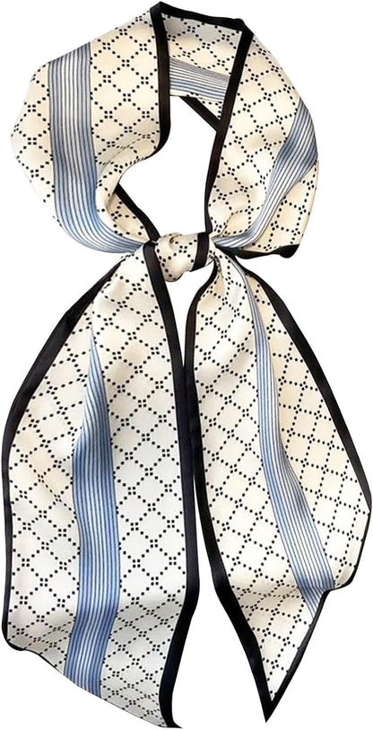 Head Scarf Hair Neck Scarves for Women Purse Bag Scarfs for Handbags Silky Long Thin Satin Headscarf Fashion