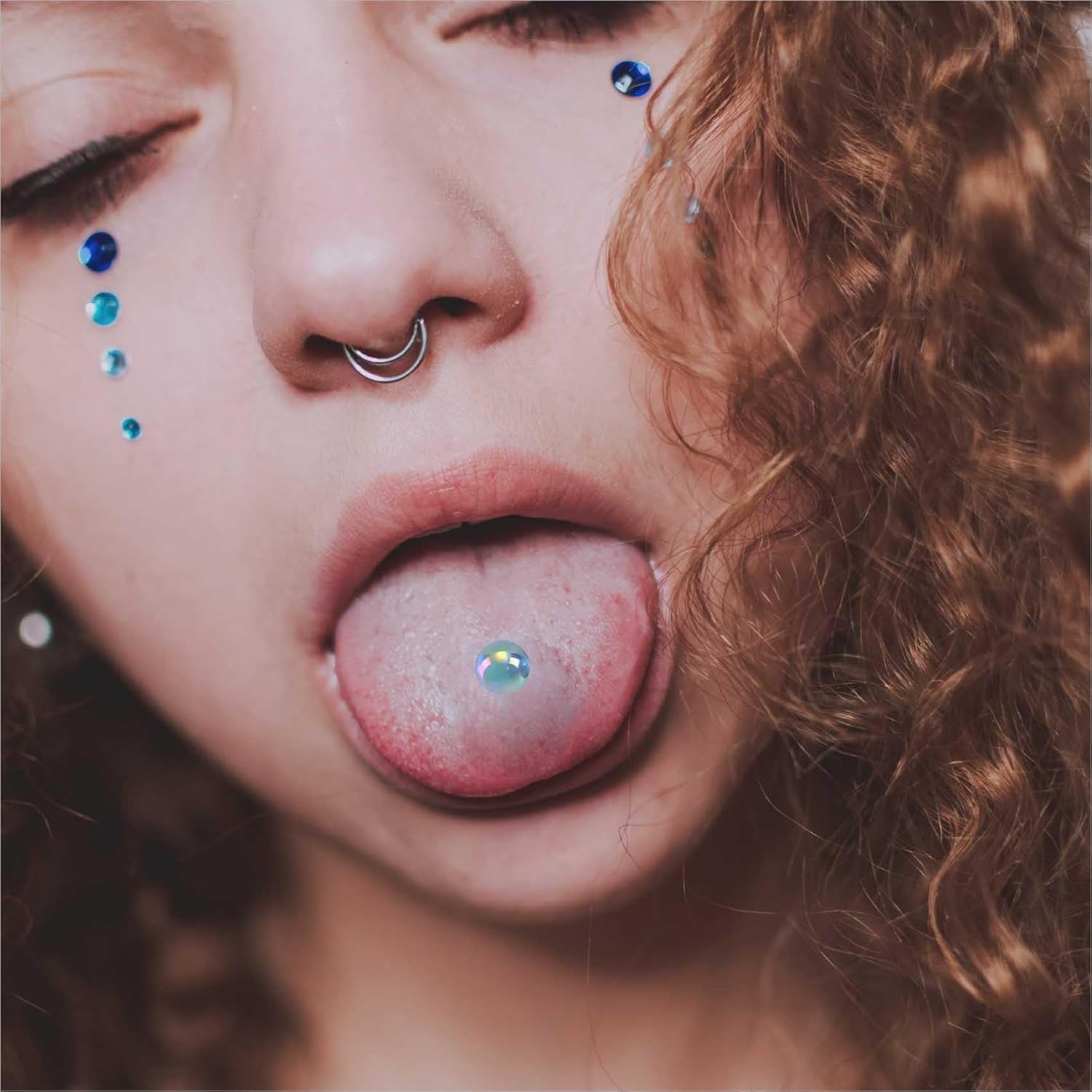 20Pcs 14G Mix-Color Stainless Steel Straight Barbell Tongue Rings Bars Piercing 5/8" Length Acrylic Glow in Dark Flexible Retainer Body Jewelry for Women Men