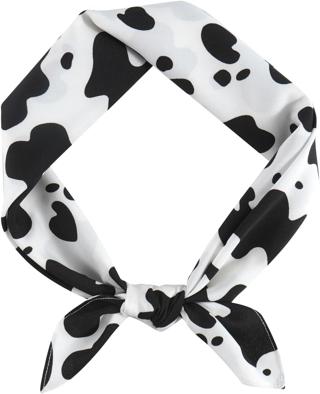 GERINLY Silk Hair Scarf Animal Print Leopard Neck Scarf Summer Neckerchief for Women Bag Purse Accessory