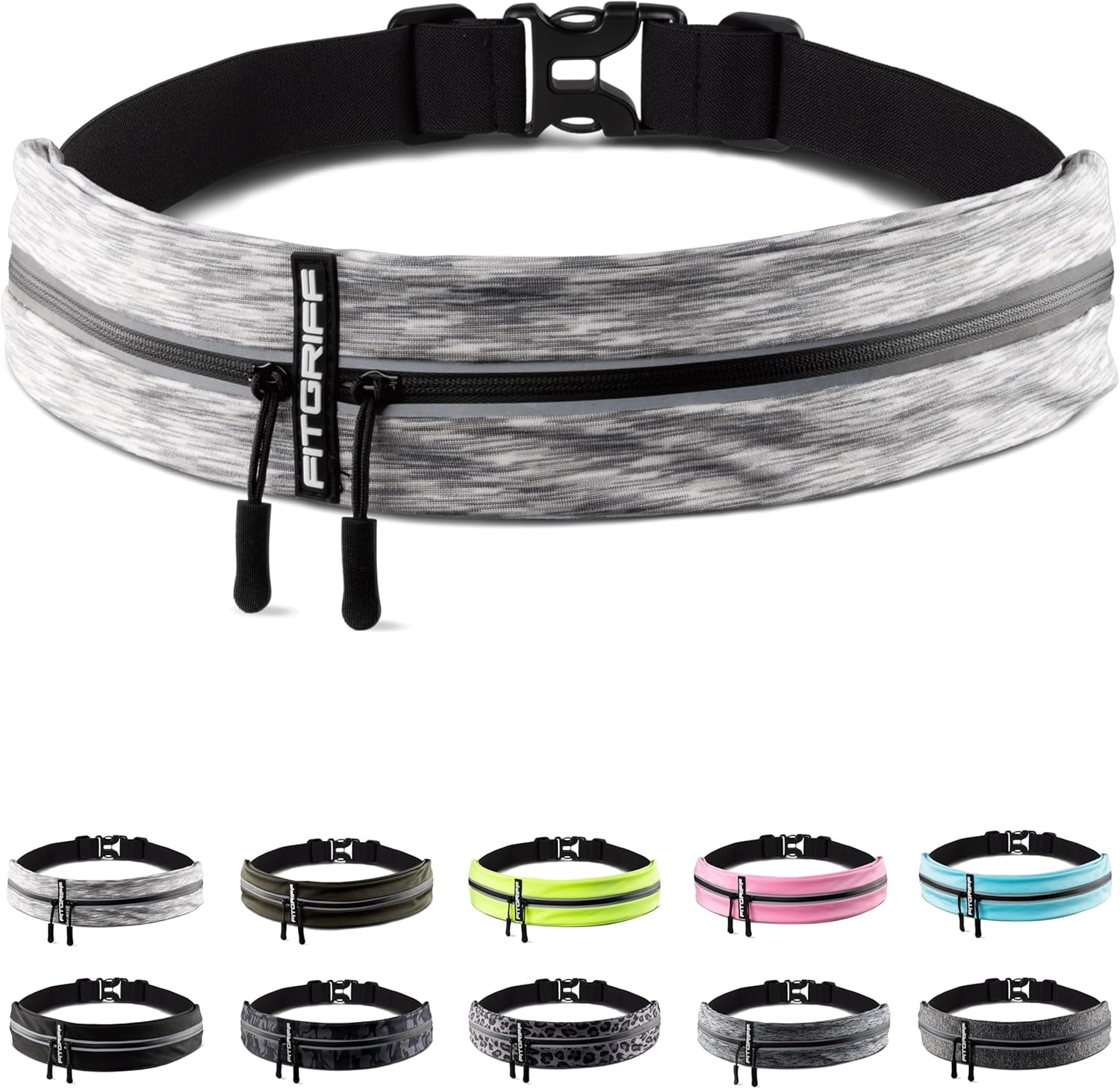 Lightweight running belt design with multiple storage compartments