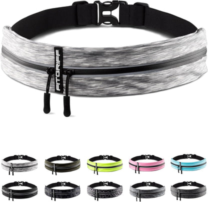 Lightweight running belt design with multiple storage compartments
