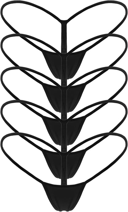 Mbotnee stretch micro thongs laid flat display