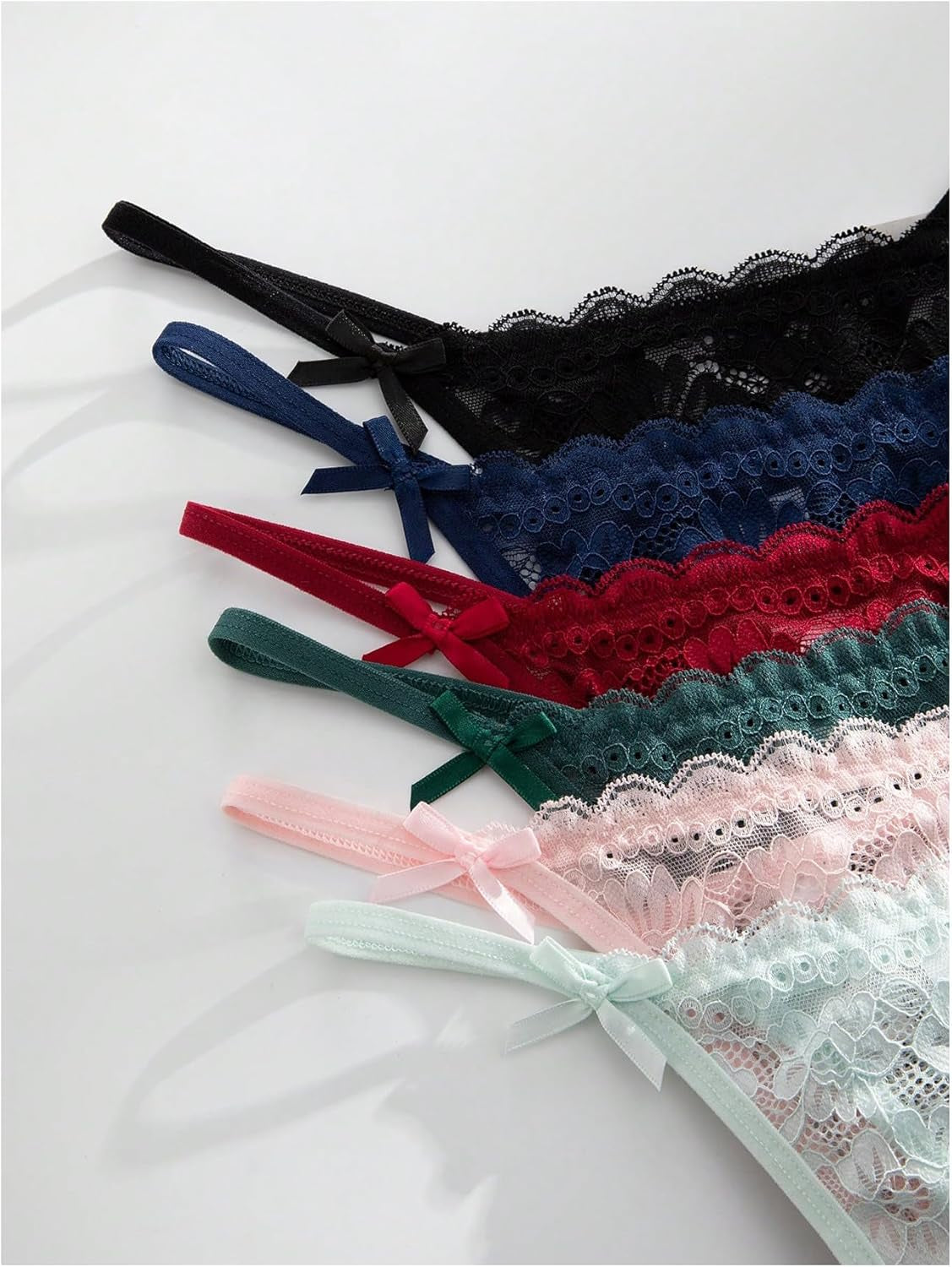 SHENHE lace thong panties breathable fabric close-up