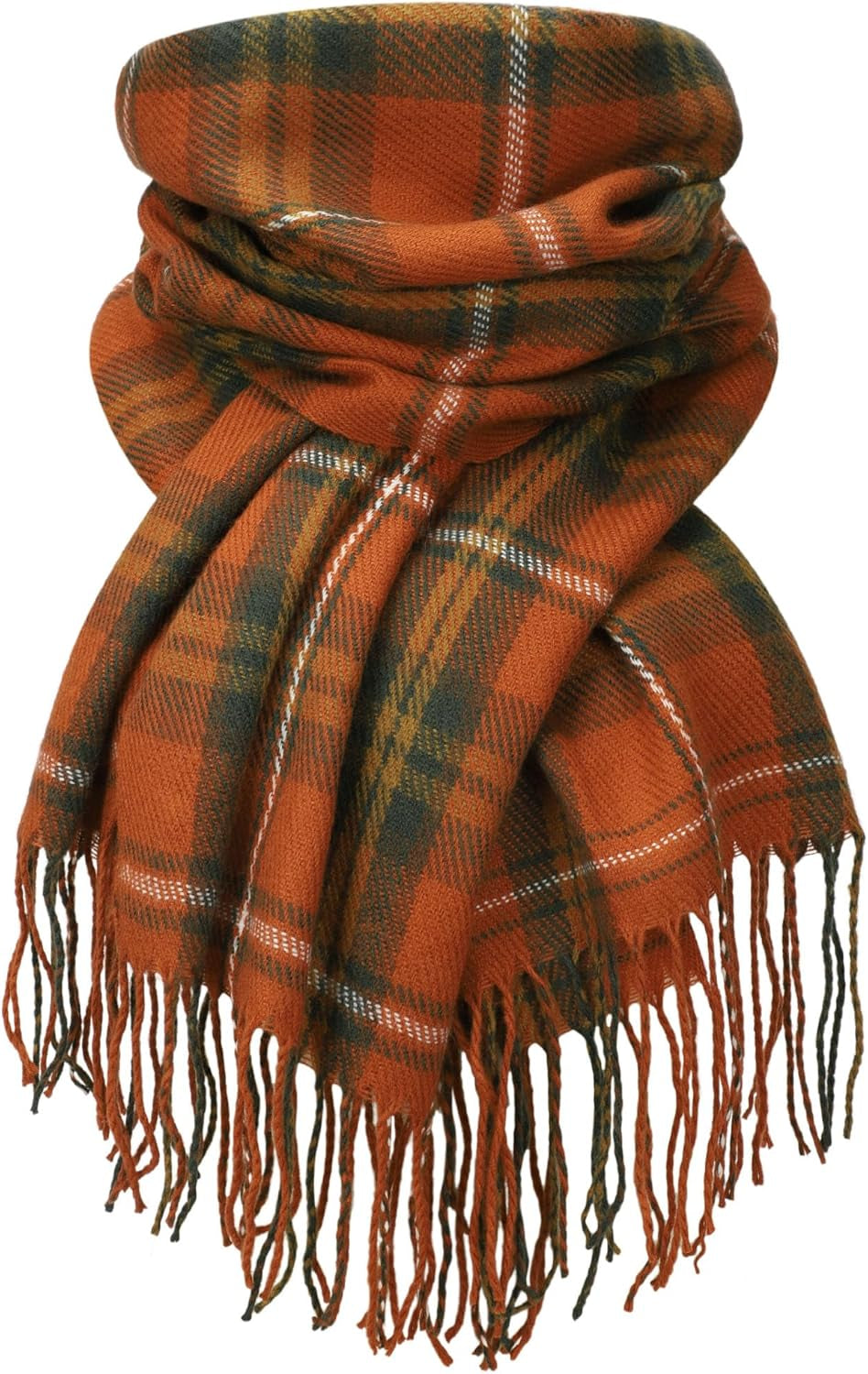 Ysense Winter Scarf for Women, Fashion Long Plaid Scarves Warm Big Tartan Blanket Wrap Shawl Ladies Gifts
