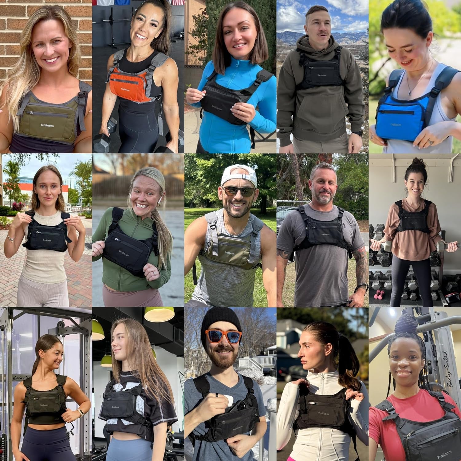 Jogging carrier vest showing lightweight design and comfort fit