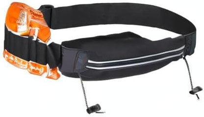 Triathlon race belt worn comfortably during intense running workout session