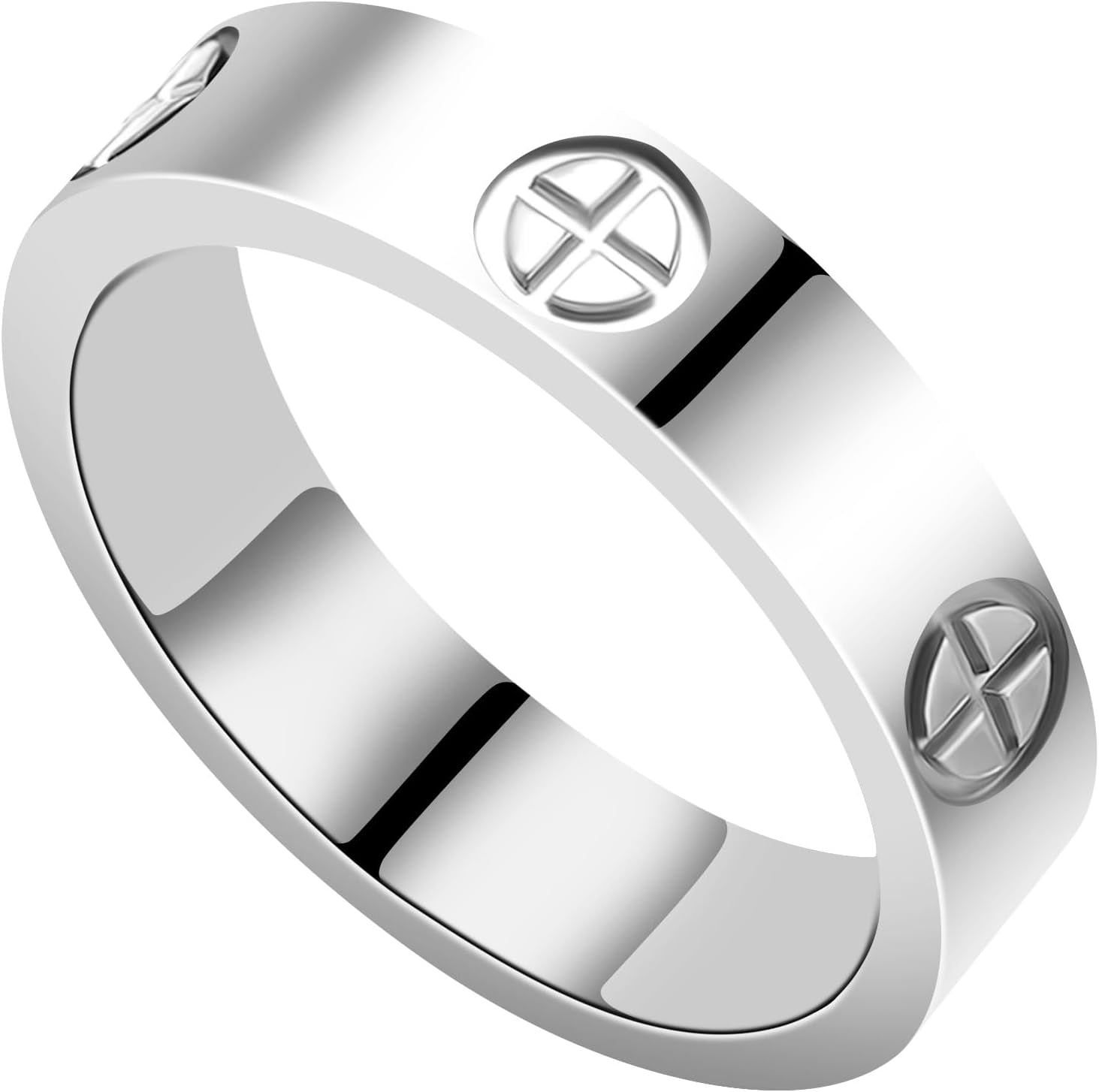 Women'S Stainless Steel Wedding Ring 18K Gold Love Ring Friendship Engagement Wedding Jewelry, Promise Ring Mother'S Day Christmas Birthday Gift, Size 5-10