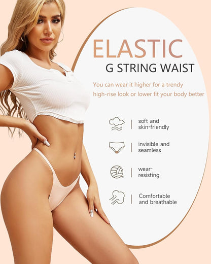 Low-rise elastic womens g-string thong underwear