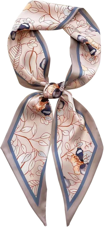 Head Scarf Hair Neck Scarves for Women Purse Bag Scarfs for Handbags Silky Long Thin Satin Headscarf Fashion