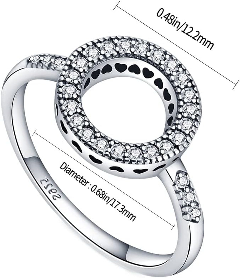 Woman wearing KUNSIR 925 silver forever love ring
