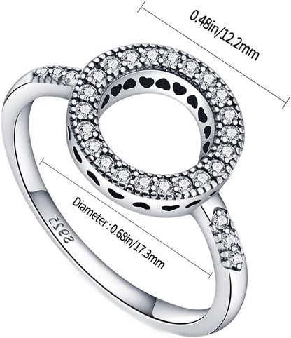 Woman wearing KUNSIR 925 silver forever love ring