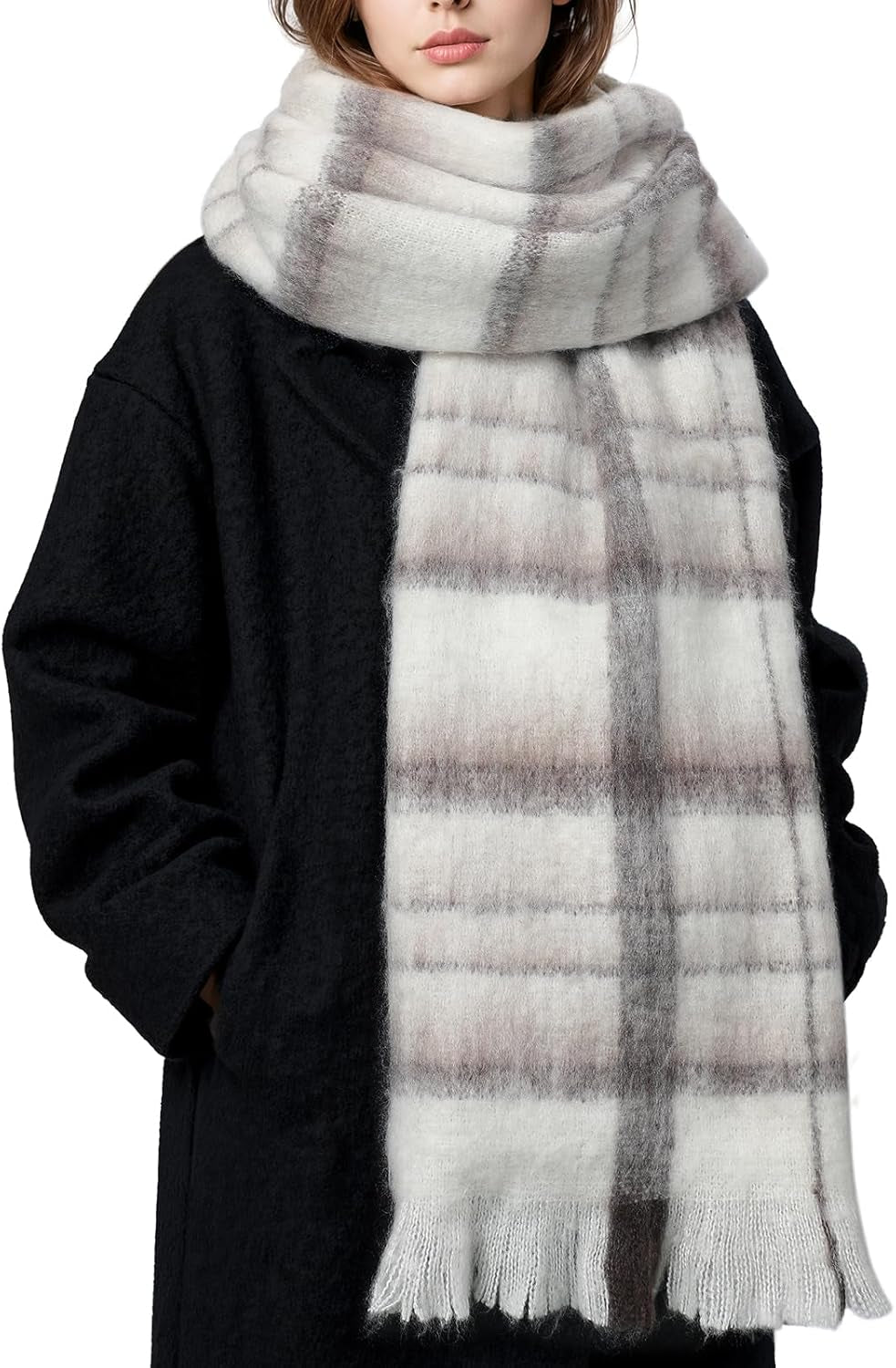 Winter Scarf for Women - Chunky Winter Scarf with Tassel, Womens Scarves for Cold Weather