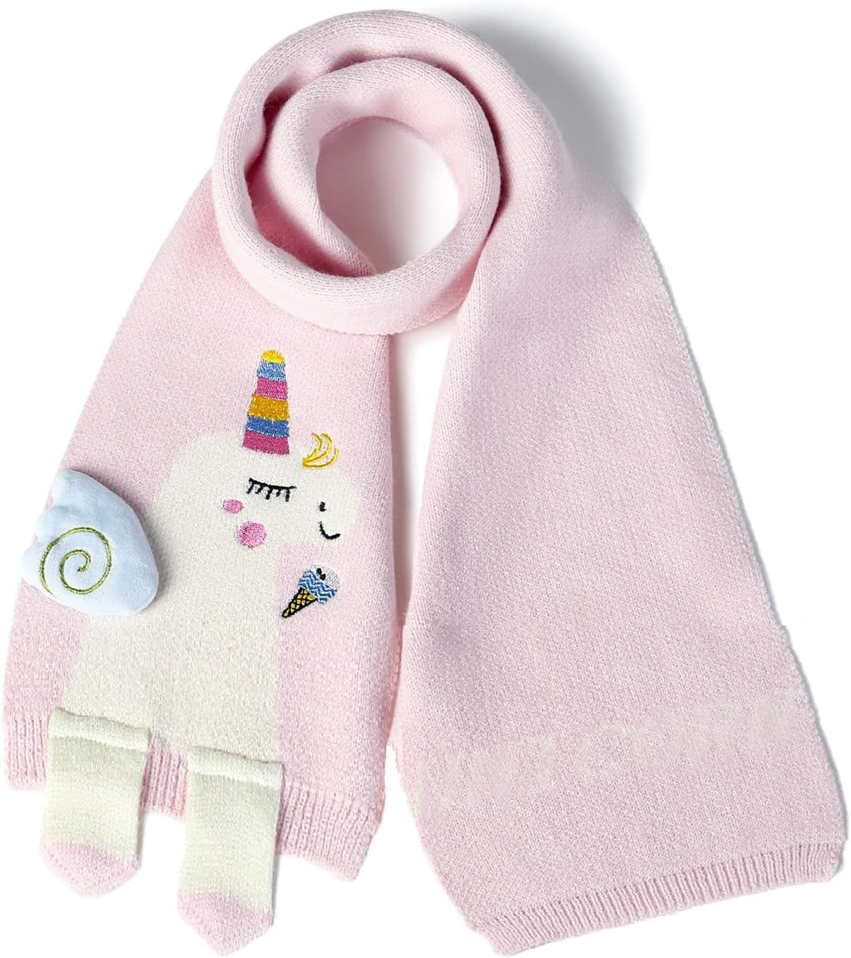 Kids Winter Scarf Toddler Girls Cute Knit Scarf Baby Warm Scarves Neck Warmer