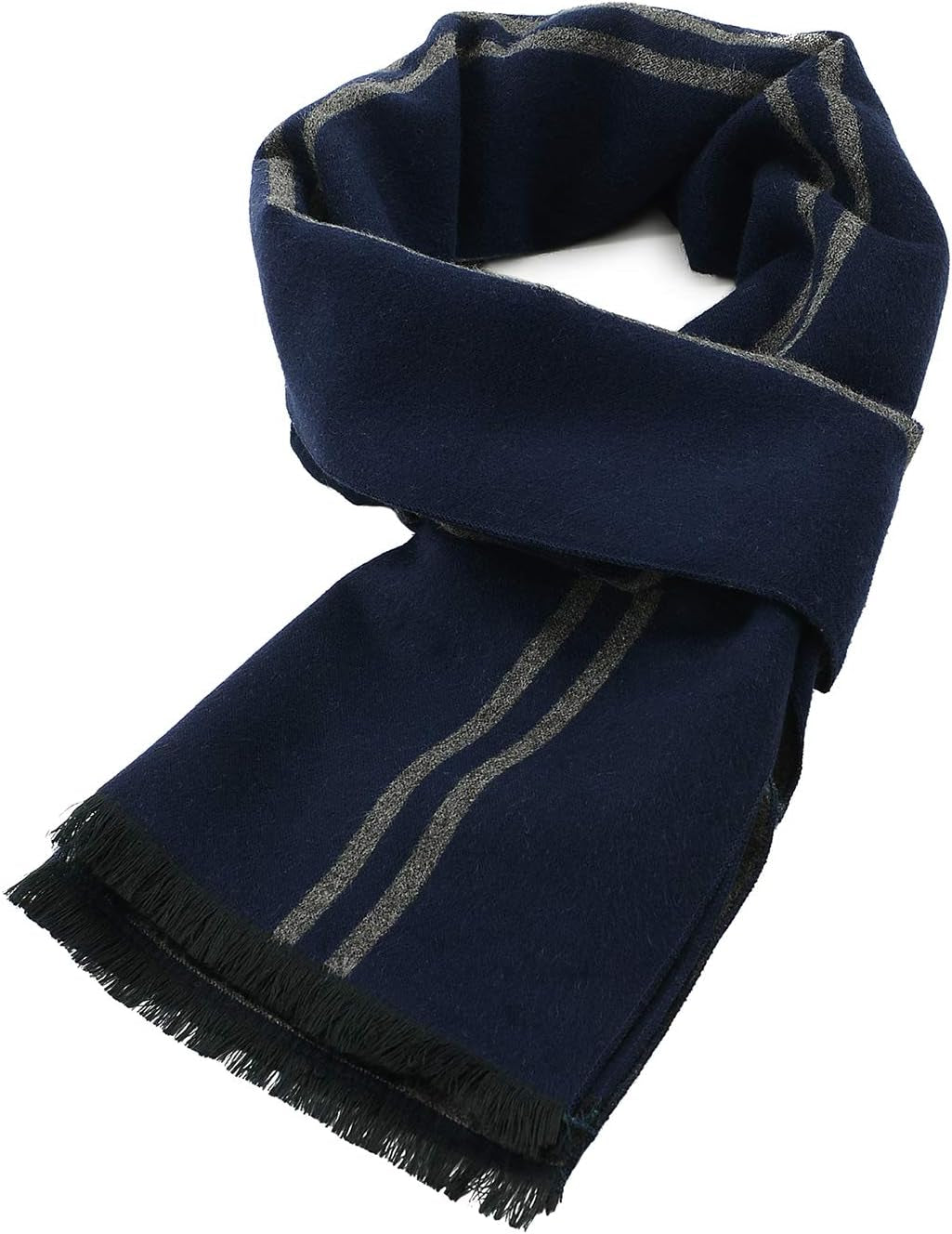 American Trends Mens Winter Warm Long Soft Scarf Plaid Tassel Scarf for Men Soft Classic Scarves
