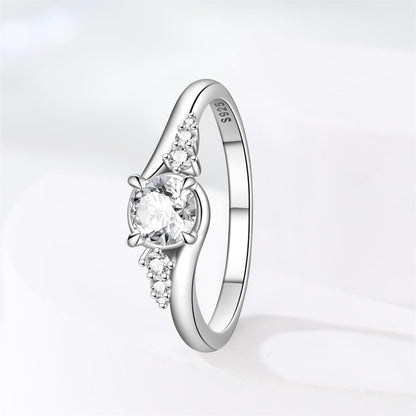 Eternity promise ring with sparkling cubic zirconia stones