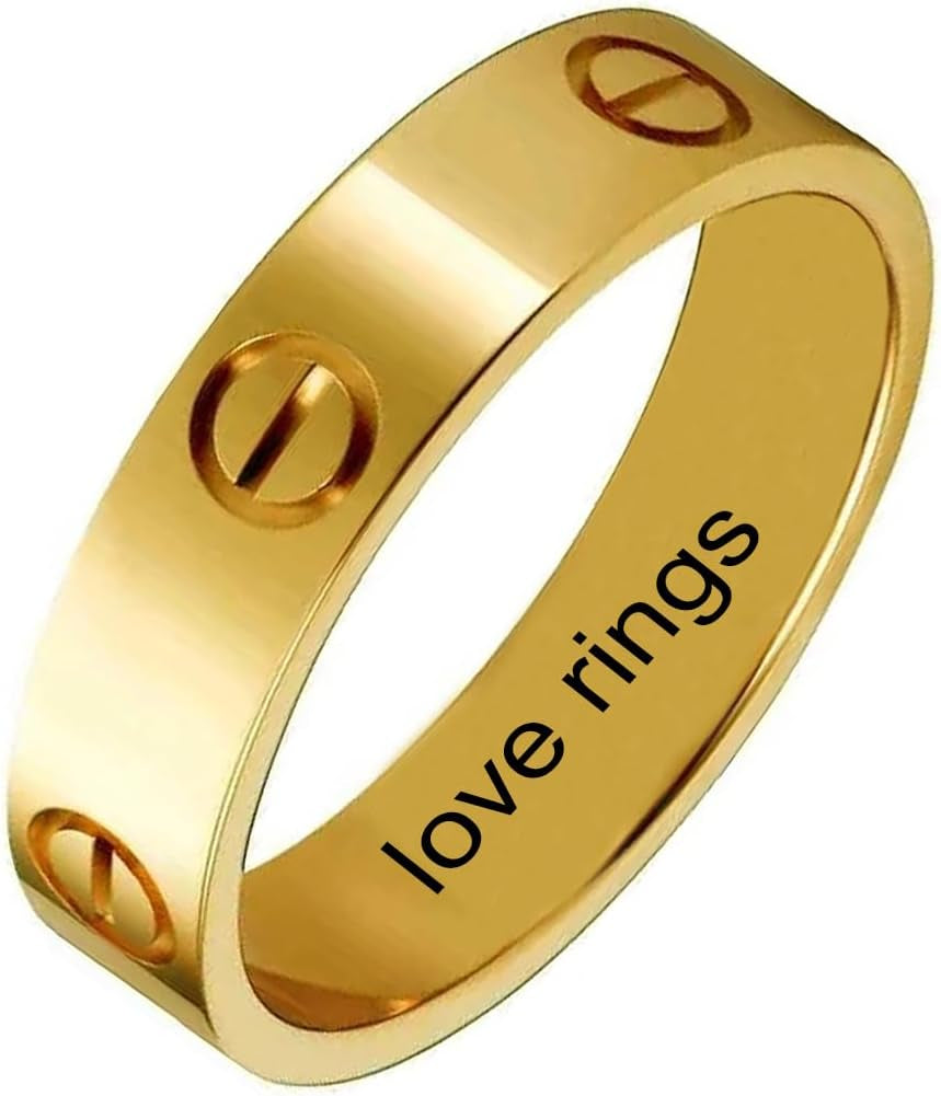 Nine-Tailed Fox love ring 18K gold titanium steel