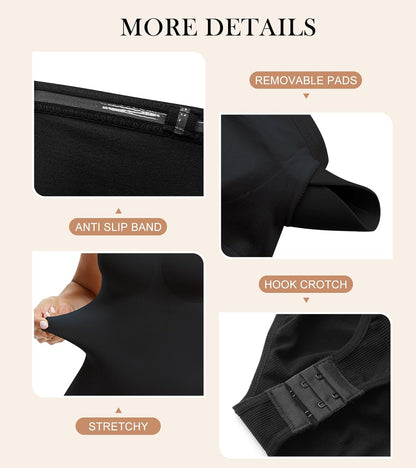 Strapless body suit shaper worn under formal dress