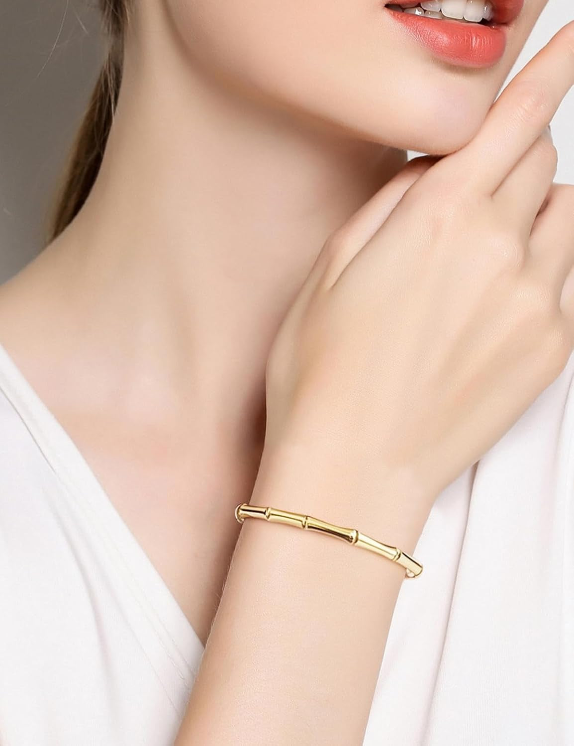 18 K Plated Gold Bracelets for Women Dainty Waterproof Non Tarnish Bangles Stack Charm Fashion Tennis Bracelet Jewelry Gifts Set