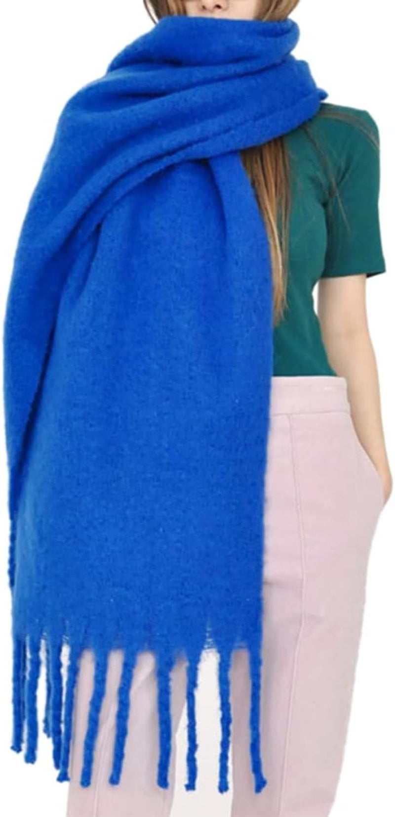 Women Chunky Scarf, Soft Warm Winter Scarf for Cold Weather, Christmas Blanket Scarves Pashmina Shawl Wrap