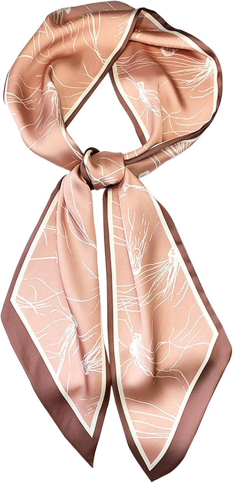 Head Scarf Hair Neck Scarves for Women Purse Bag Scarfs for Handbags Silky Long Thin Satin Headscarf Fashion