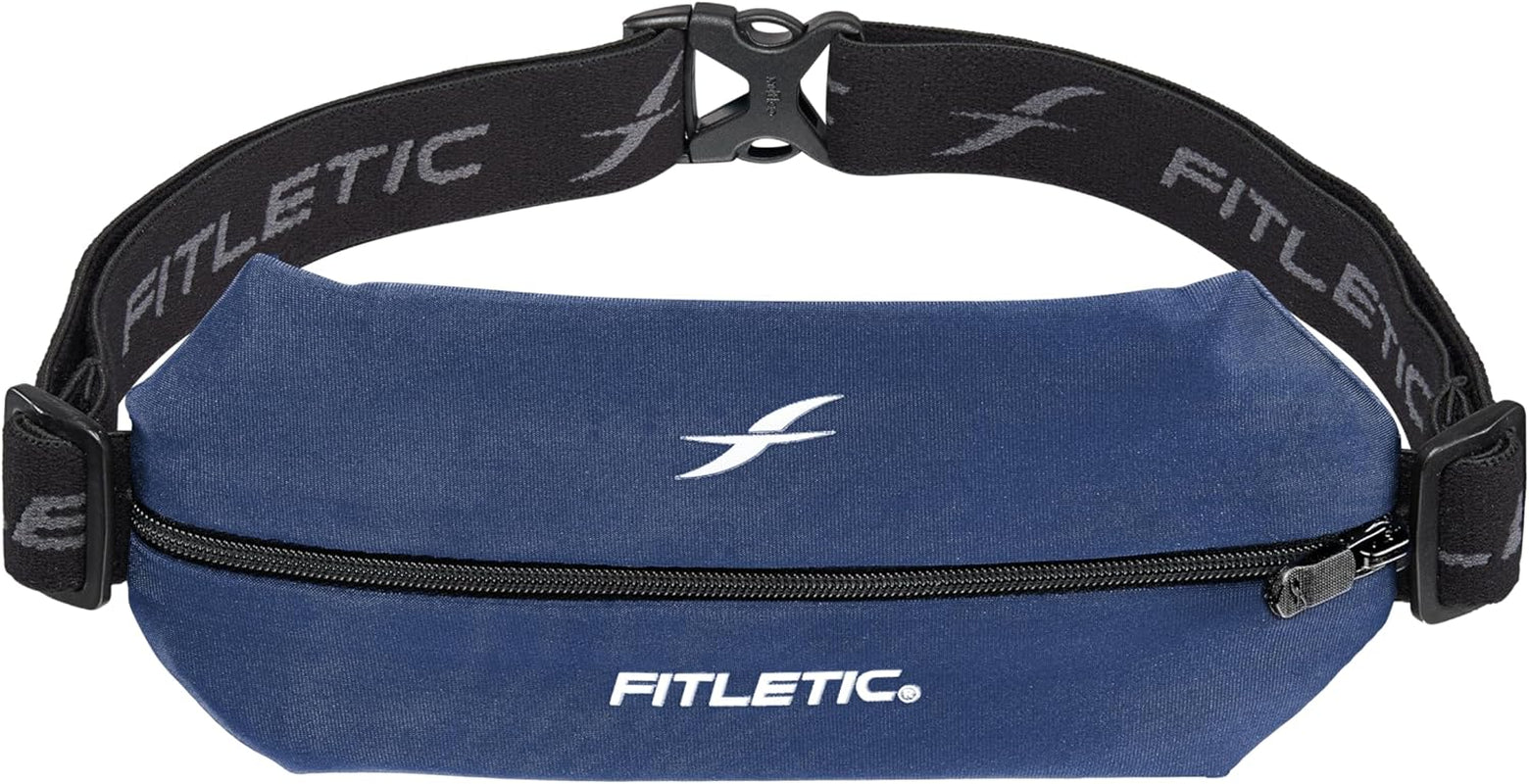 Fitletic Active Lifestyle Fanny Pack & Mini Sports Running Belt for Men & Women – Lightweight, Low Profile- Ultra-Soft Expandable Lycra Pouch - Fits All Phones – Inner Pocket