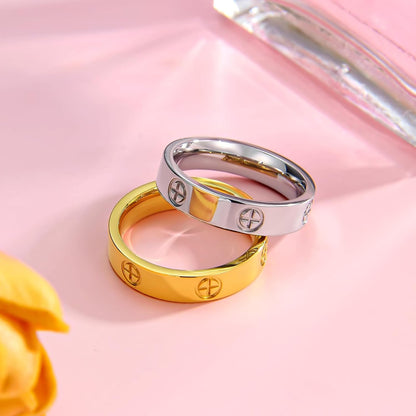 Love Promise Gold Ring for Women: Dainty Stainless Steel Ring Cubic Zirconia Wedding Band Engagement CZ Friendship Rings 18K Gold Silver Rose Gold Plated Birthday Gifts Dainty CZ Jewelry Size 5 6 7 8 9 10