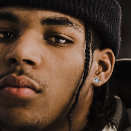 Jstyle 4-7MM Magnetic Earrings for Men Women Shiny round Cubic Zirconia Stud Earrings for Non-Pierced Ears Hypoallergenic Stainless Steel Fake Earrings Not Easy to Fall Off