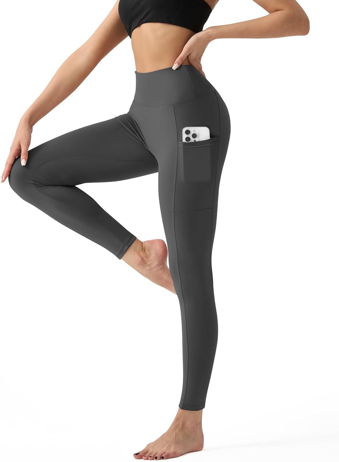 High Waisted Leggings for Women - Tummy Control Yoga Pants for Workout Running Athletic Women'S Leggings plus Size