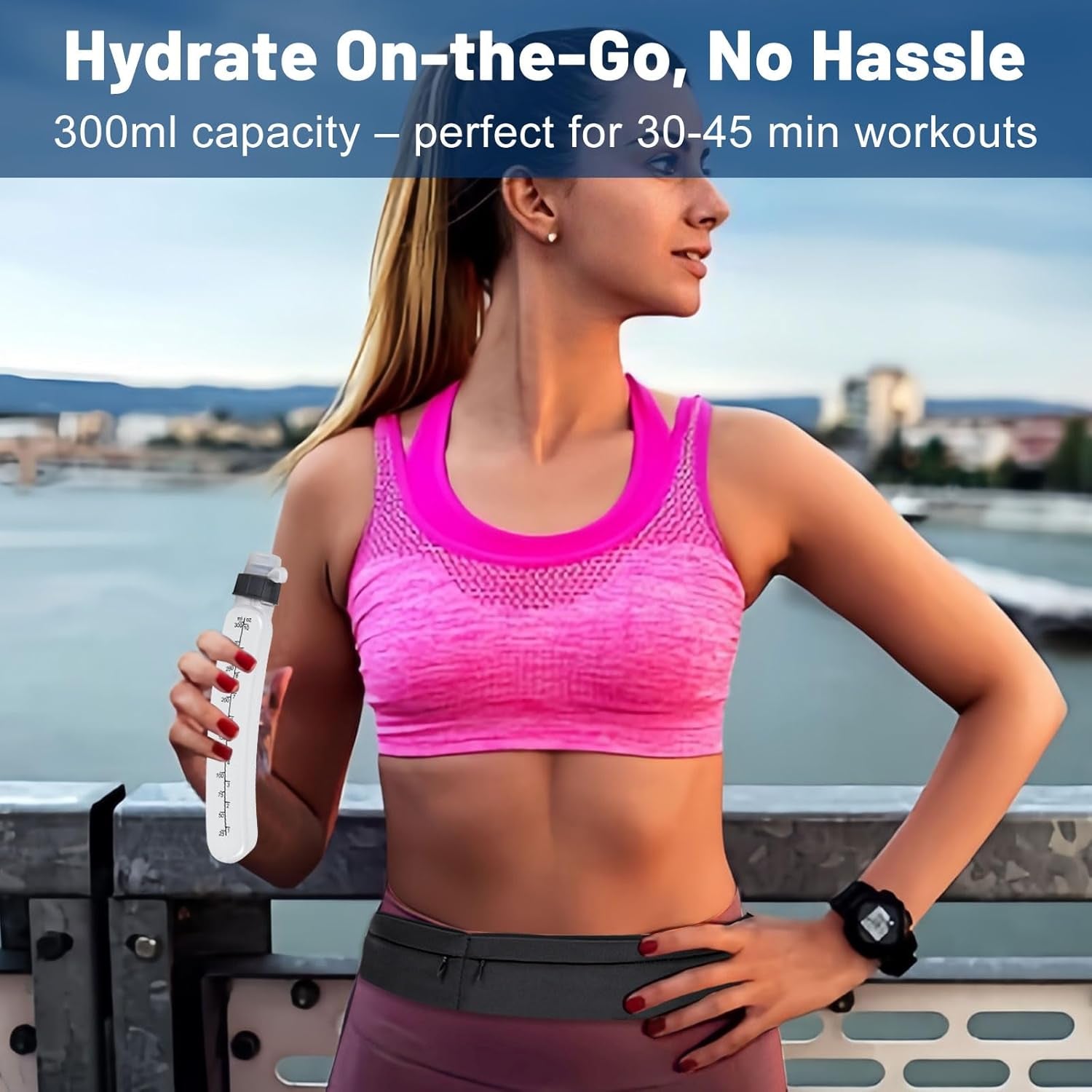 Zero bounce design running belt on female athlete during workout