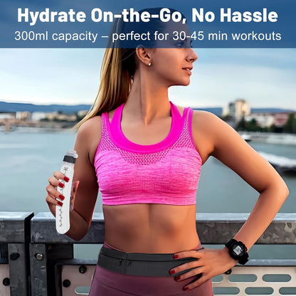 Zero bounce design running belt on female athlete during workout