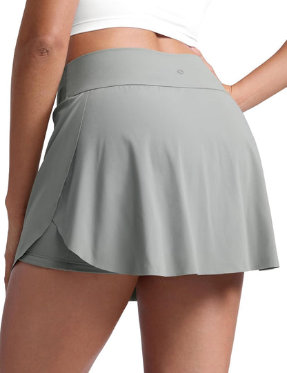 A Line High Rise Pocket Side Slit Skirt 14.5''