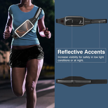 Adjustable running belt with reflective design for safe evening workouts