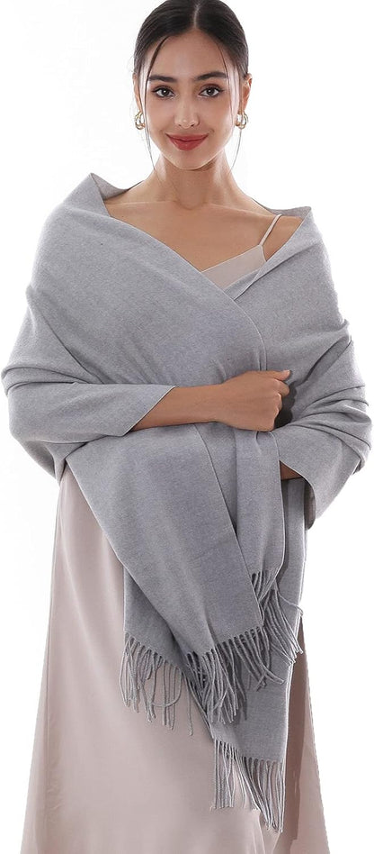 RIIQIICHY Winter Scarfs for Women Pashmina Shawls Wraps for Evening Dresses Large Warm Soft Scarves