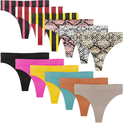 Sexy Basics thong underwear pack with size and care information
