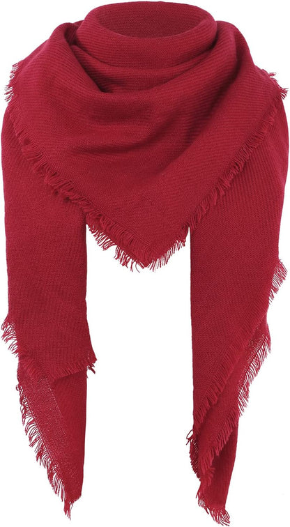 American Trends Womens Fall Winter Scarf Plaid Tassel Soft Warm Blanket Scarves Womens Shawl Wraps