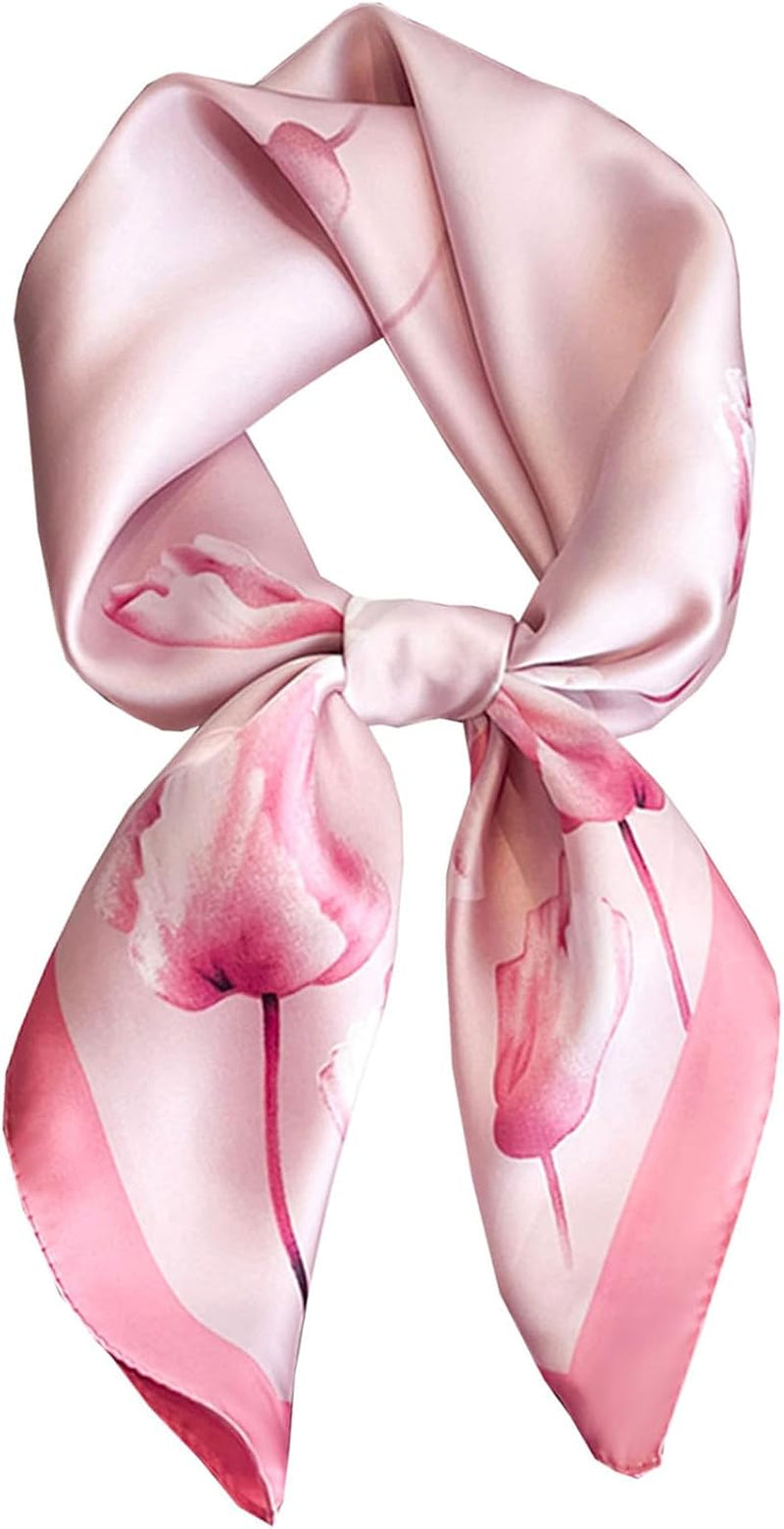 Neck Scarf for Womens Silky Head Scarves Hair Bandanas Square Scarf Fashion Accessories Lightweight