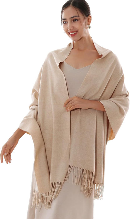 RIIQIICHY Winter Scarfs for Women Pashmina Shawls Wraps for Evening Dresses Large Warm Soft Scarves