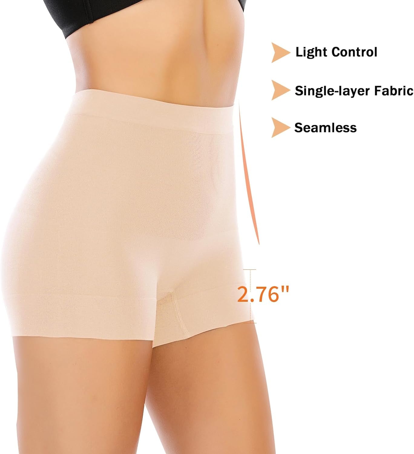 High-waisted tummy control slip shorts for slimming