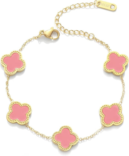 Highspark Clover Bracelets for Women | Designer Four Leaf Bracelets for Women | Lovely Gift