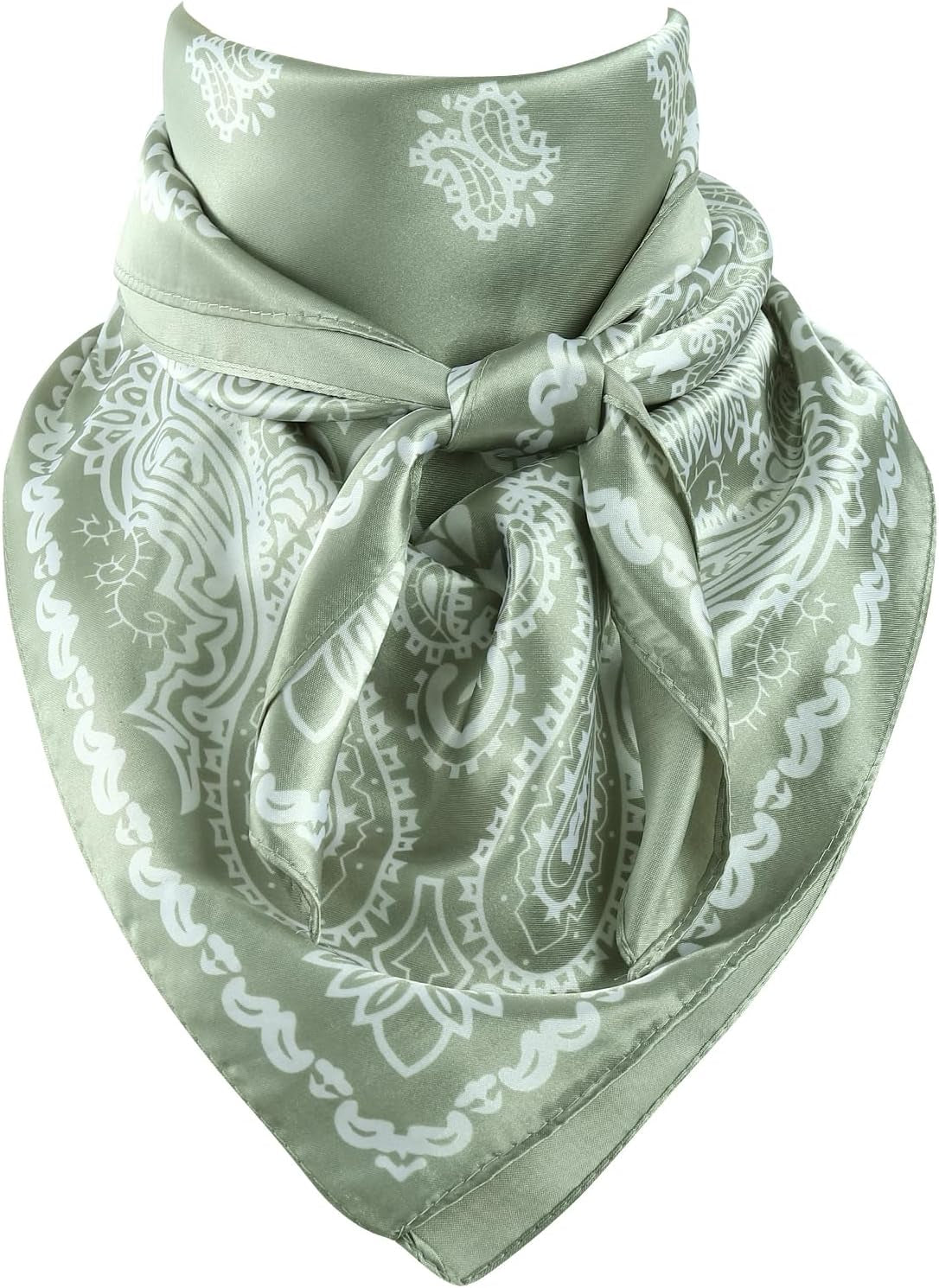 GERINLY 35 Inch Wild Rag Cowboy Scarves for Men, Large Rancher Neckerchief Silk Feel, Oversize Western Bandana