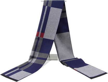 Men'S Scarves Classic Arrival Winter Plaid Scarf Tassel Edge Soft Warm Scarf