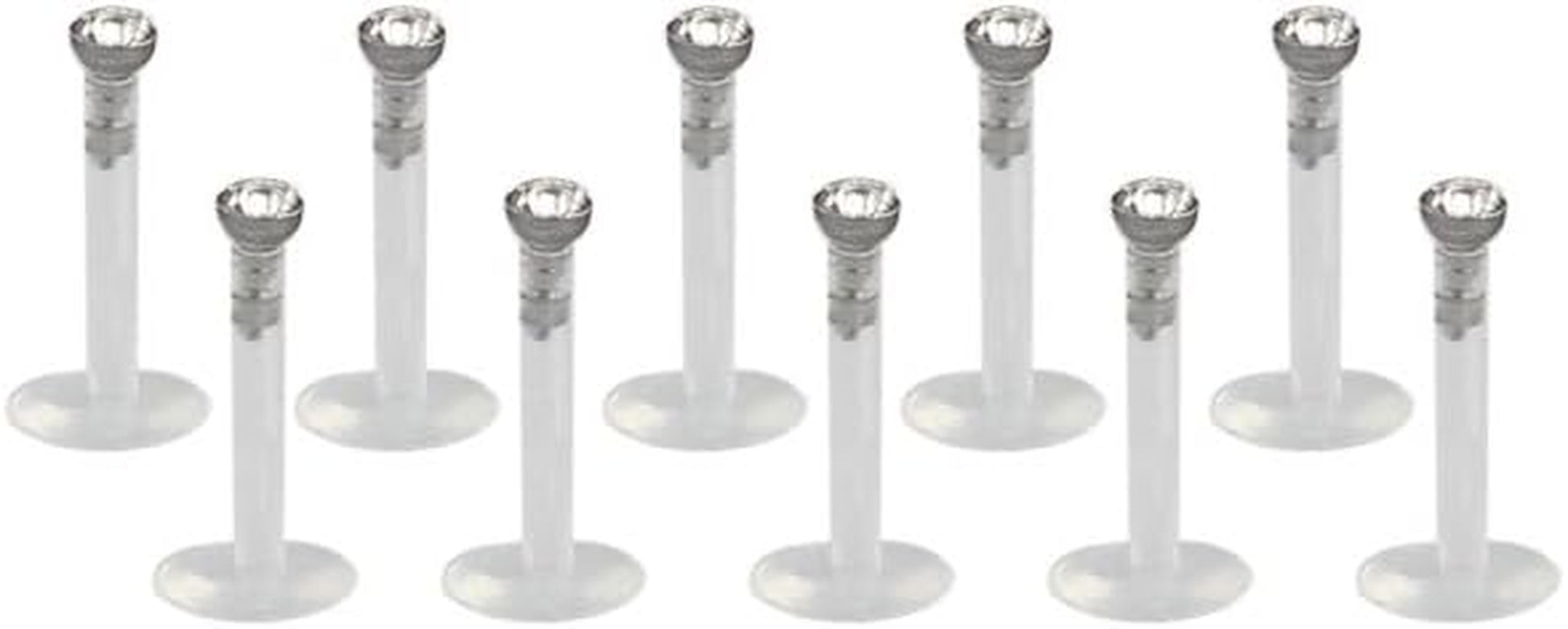 Ruifan 16G Clear UV Flexible Acrylic 2Mm CZ Gem Labret Monroe Lip Ring Tragus Helix Cartilage Earring Stud Barbell Body Piercing Jewelry