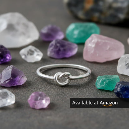 Trendy retro knot ring for women display