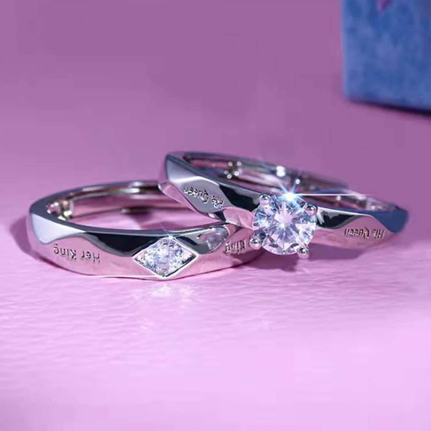 Woman's silver matching ring with elegant statement design