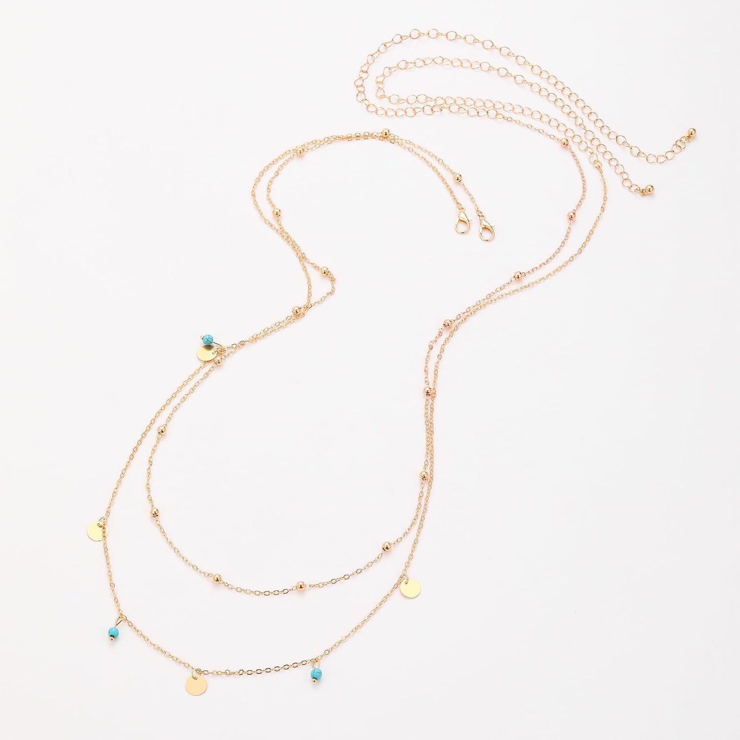 2 PCS Gold Waist Chains, Dual Layer Chain for Women, Sexy Body Chains Dainty Boho Style Layer Beach Waist Chain, Adjustable Bikini Belly Chains Jewelry Accessories for Women, Multiple Styles